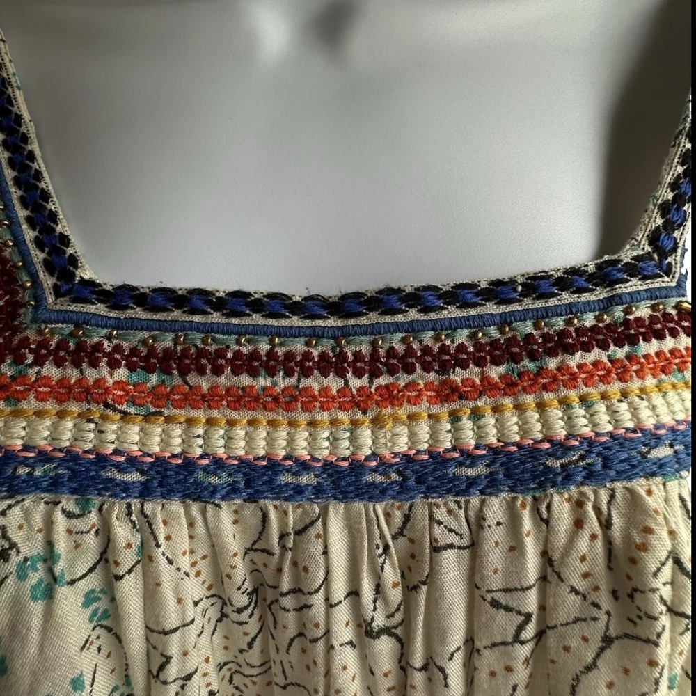 Anthropologie Blue Boxy Short Sleeve Blouse - Picture 4 of 8